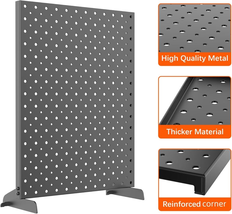 TORACK Pegboard Display Stand for Craft Shows & Fairs, 12 x 16 in Metal Tabletop Pegboard Display with Hooks for Christmas Fair Event(Black, Pack of 2) - Image 5